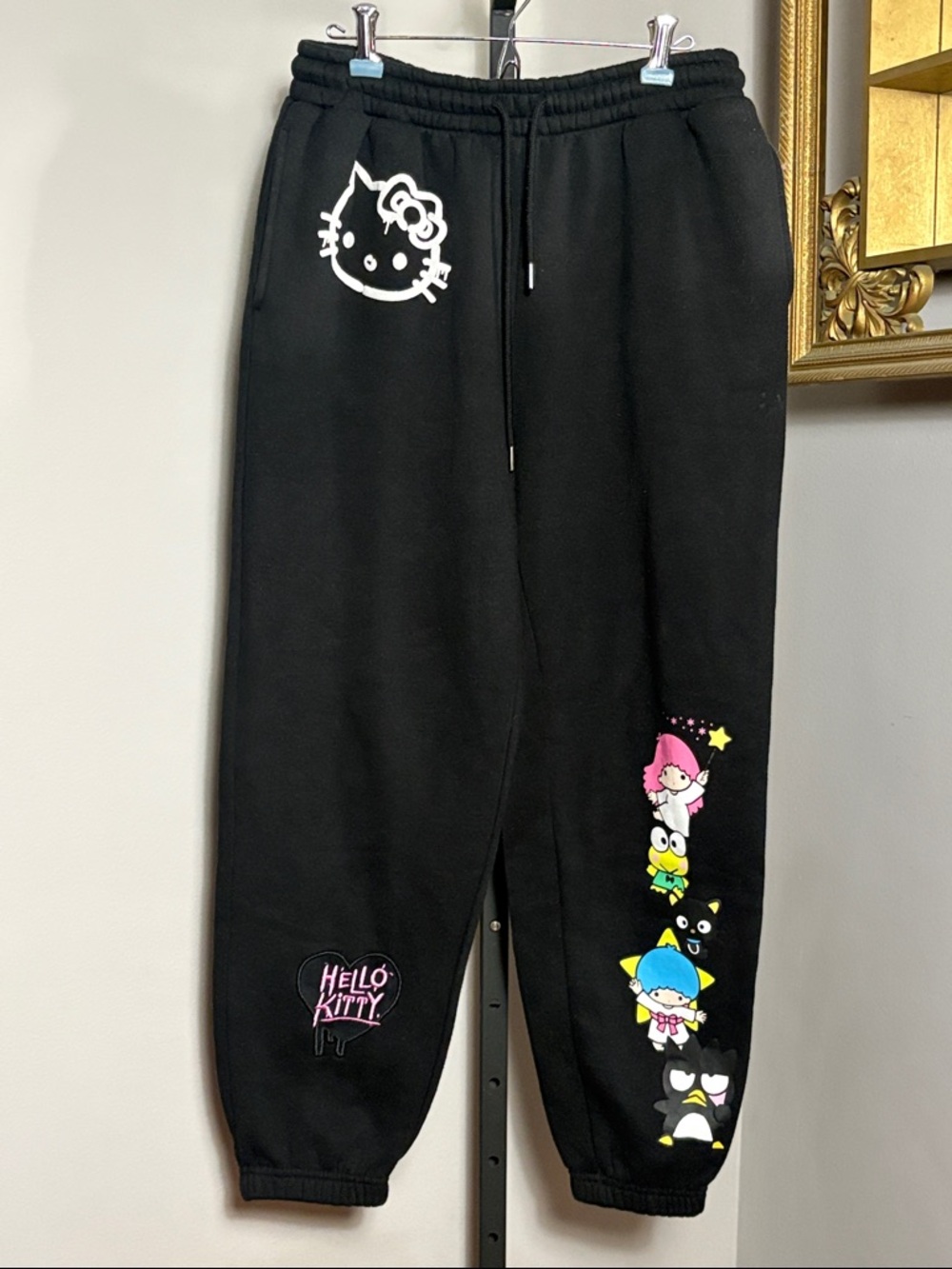 Hello Kitty x Forever 21 Medium Black Jogger Sweatpants